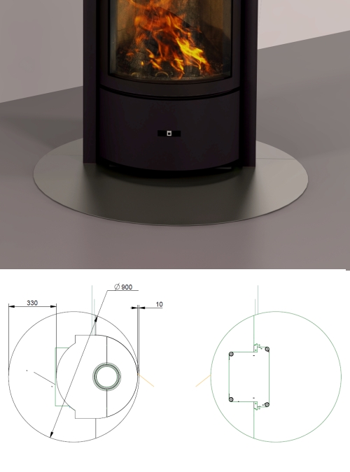 PLAQUE DE SOL STUV30 INOX