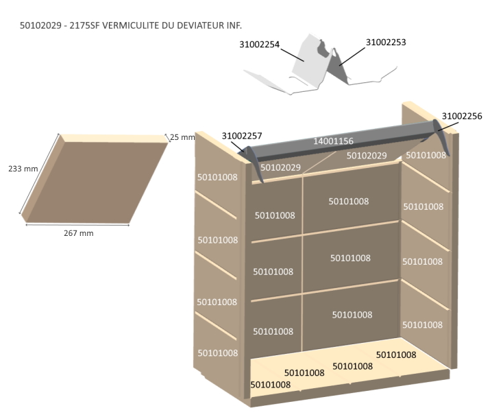 2175SF VERMICULITE DU DEVIATEUR INF.