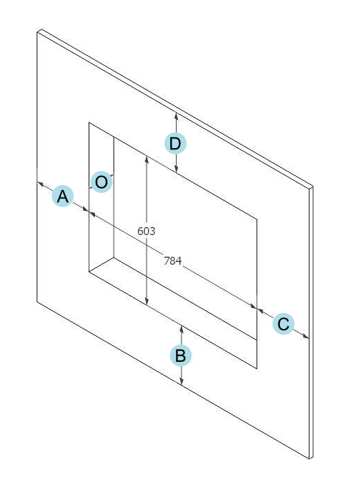 2185 CADRE APPLIQUE SF4 CUSTOM ROUILLE