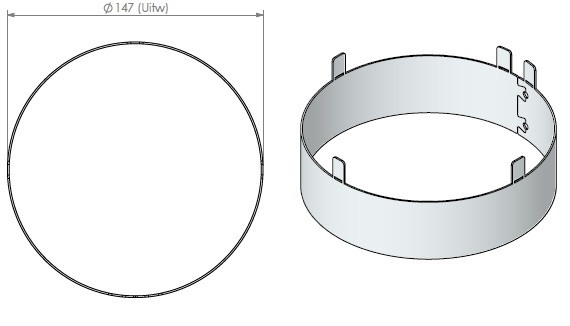 Bague de raccordement convection 150 mm