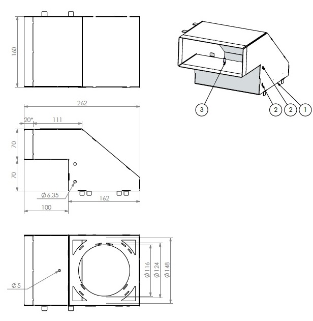 Boitier de raccordement 160