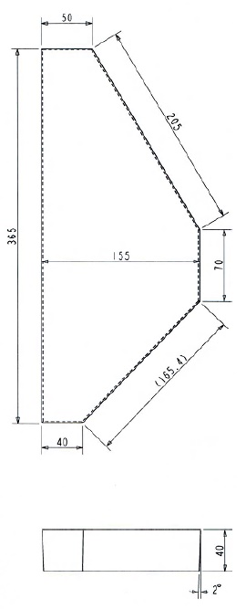 Brique réfractaire D P65/BF 65