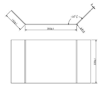 Vitre Beaufire 65 dim.(152+393+152)x330