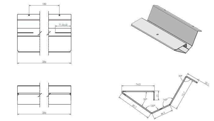 Déflecteur Compact 45 noir