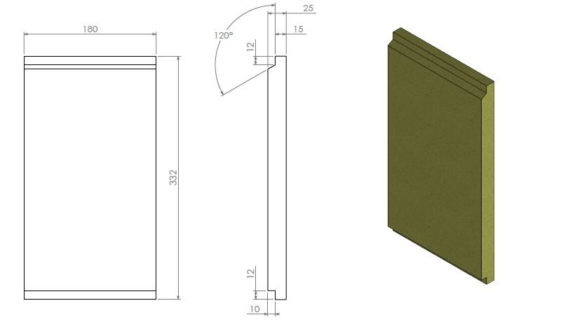 Vermiculite paroi arrière Compact 45