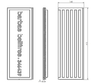 Lamelle L=140mm H=413mm