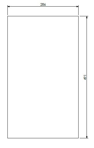 Vitre dim 491x286