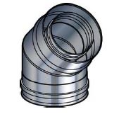 Coude conc 100/150 45 noir