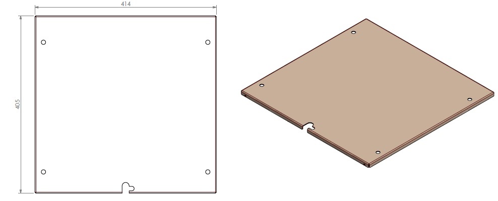 Plaque de finition pour socle