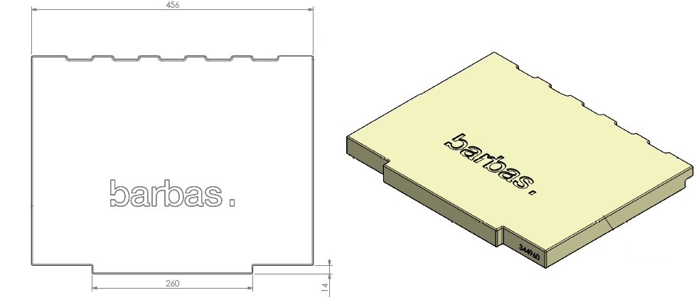 Béton céramique arrière NEW LOGO V2 (non compatible avec côtés V1) changé depuis 9/2017
