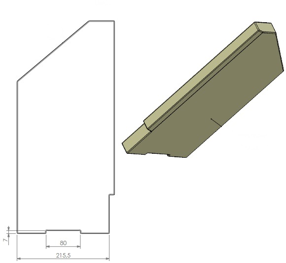 Béton céramique côté gauche V2 (compatible avec V1)