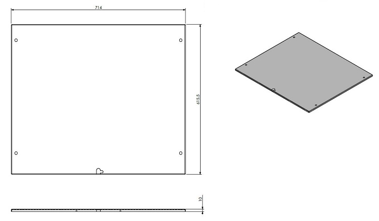 Plaque de finition arrière Box 75 Gaz