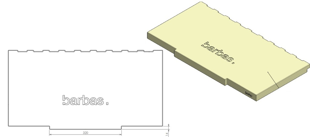 Béton céramique arrière NEW LOGO V2 changé en 08/2017 (non compatible avec côtés V1)