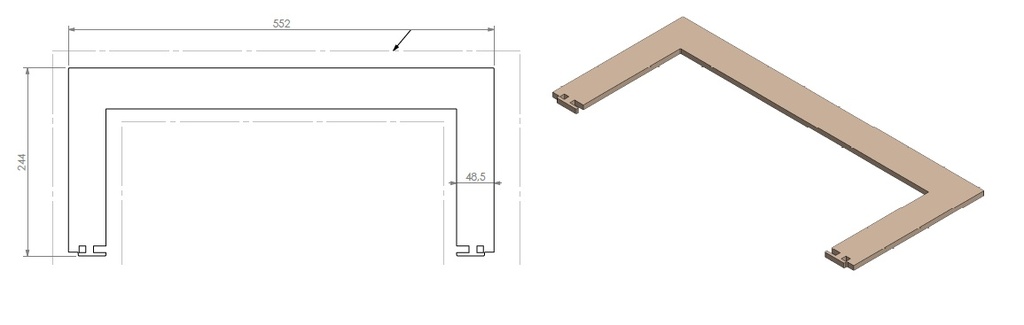Plaque de finition dessous SmB Box P45-45