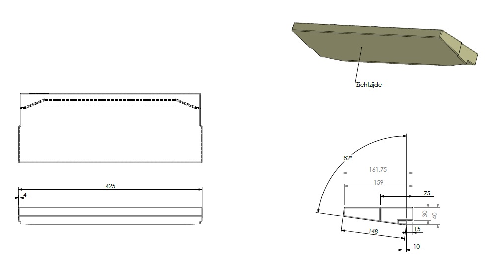 Béton céramique déflecteur