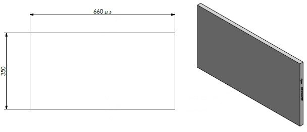 panneau céramique arriere/dessus/jaune