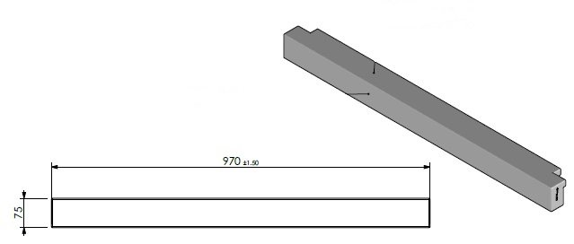 panneau céramique pilier exterieur seuil/jaune
