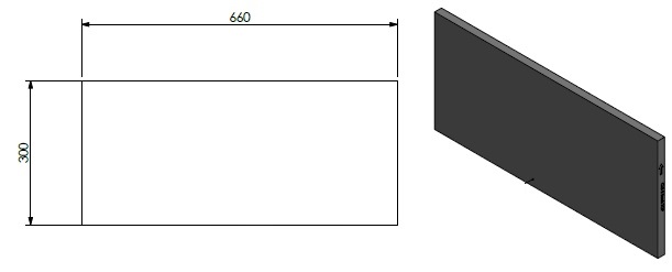 panneau céramique arriere / dessus/gris