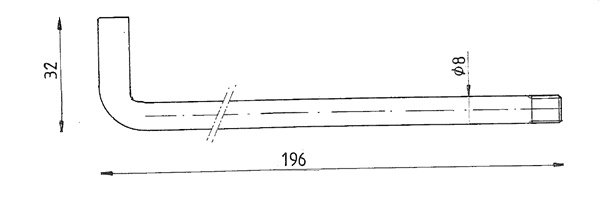 Tige secoueuse L=196