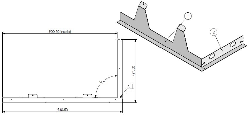 Support métallique CornerBD-R