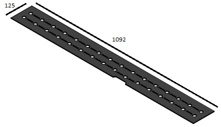 Tapis noir ceramique couvrant brûleur line fire 1092mm