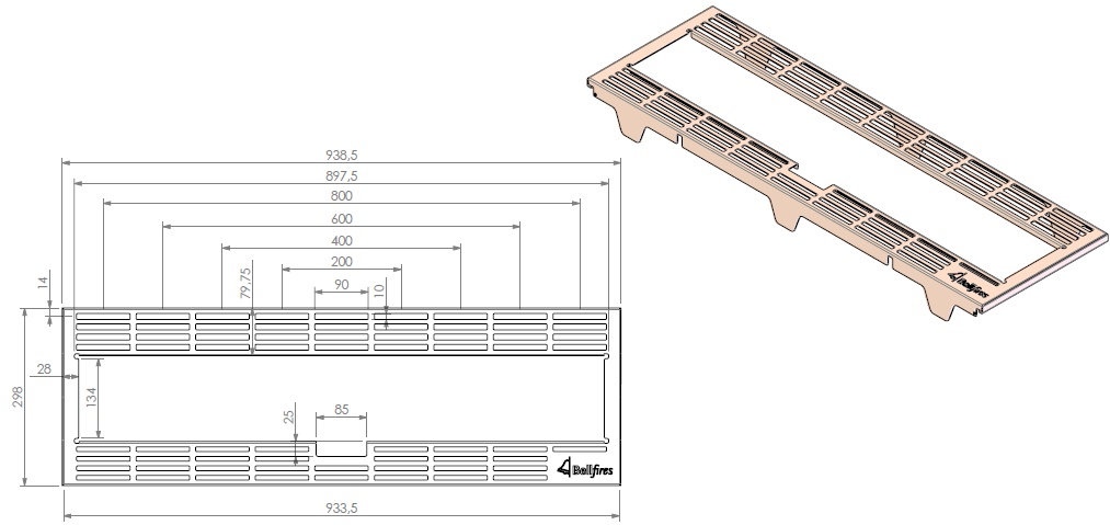 Grille autour du brûleur noire (depuis 10-5-2021)