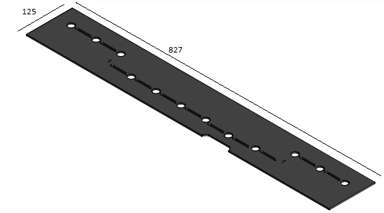 Tapis noir ceramique couvrant brûleur Centerfire 827mm