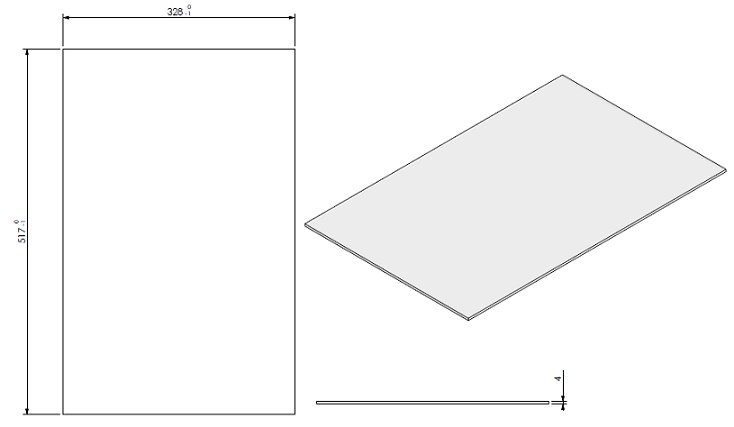 Vitre côté AR CBS/ViBSIII + corde