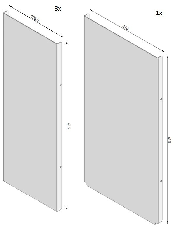 Set Lamelles CB Topsham 3 LO noir