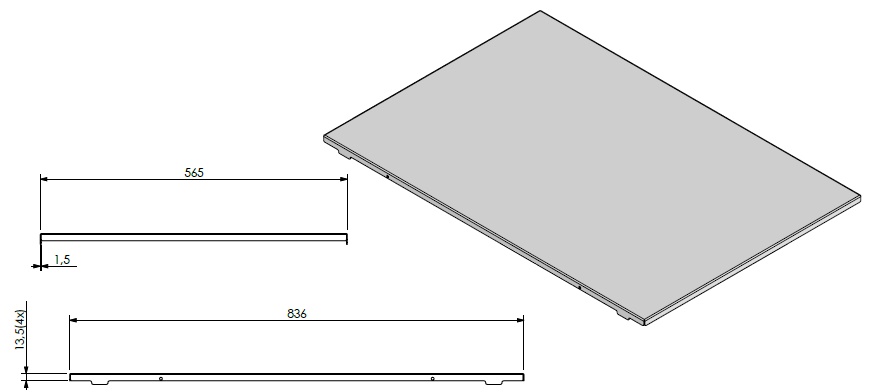Paroi arrière lisse