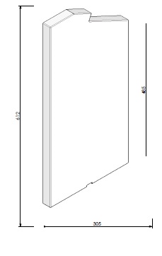 Béton Céramique panneau latéral gauche Cuatro 57