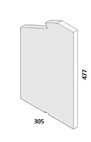 Béton plaque côté droit Cuatro-3 70/80