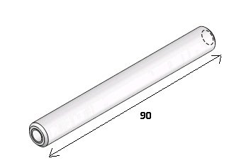 Tenon clapet fumées (partie cylindre)