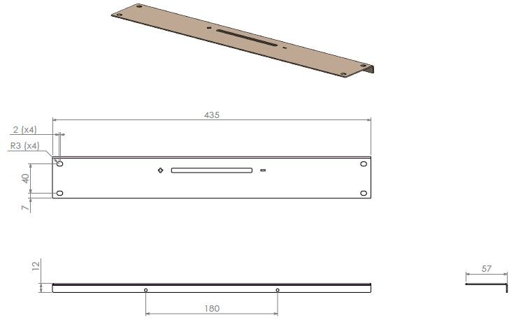 Strip inf. Cadre classique cde man Cu7/Comp/45