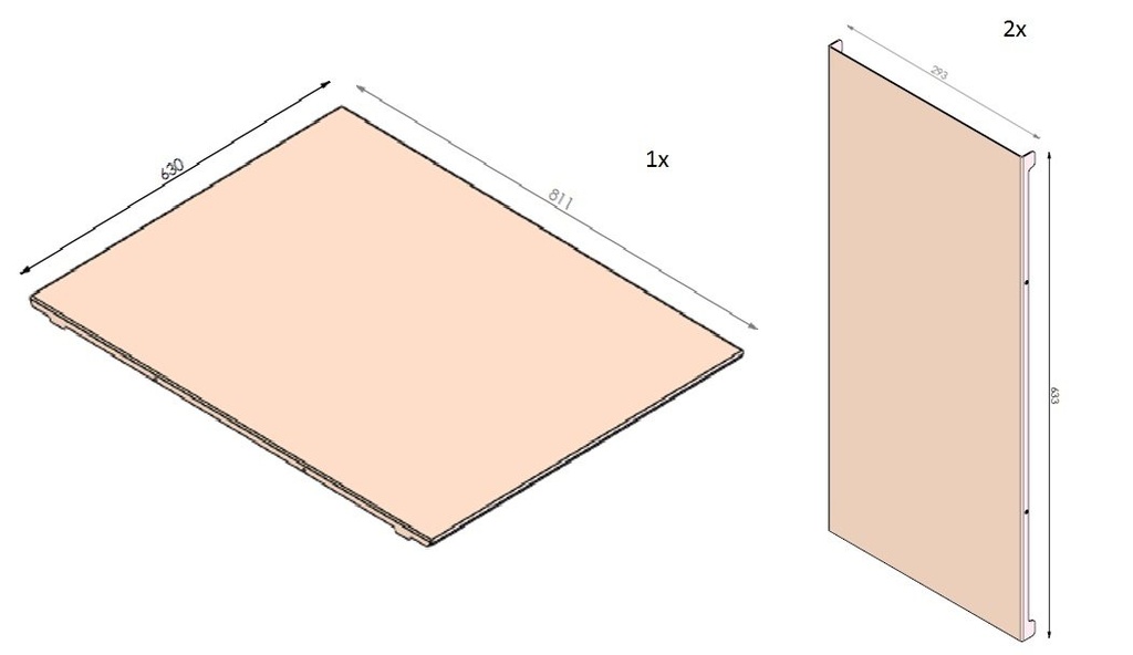 Set parois lisses derby 3 noires