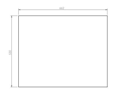 Vitre FF derby Small 662x530mm