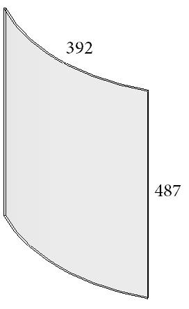 Vitre Eco 400/410 dim.. 407x487 R=4 (delai 26 semaines)