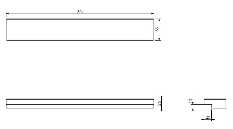 Béton Céramique plaque de fond Unilux 52