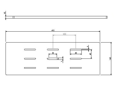Grille de combustion  Unilux-3 55 noir