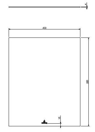 Vitre Unilux/Eco 55 dim 422x520