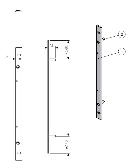 Plaque de fermeture Eco 60 noire (depuis 10-5-2021)