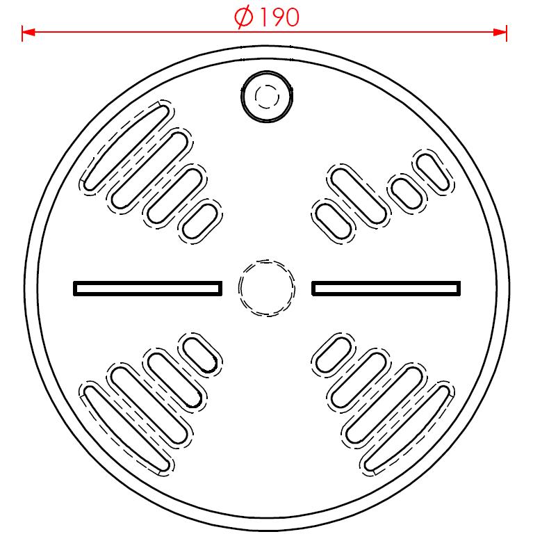 Grille pivotante ø190