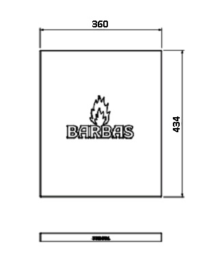 Béton Céramique panneau arrière + LOGO