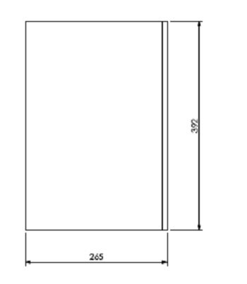 Vermiculite paroi arrière  392 x 265mm
