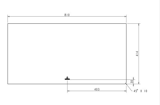 Vitre Escamo 100 dim. 414 x 810 mm