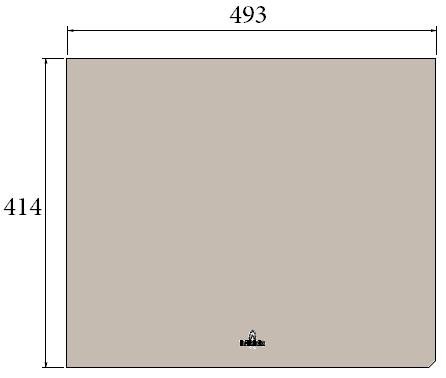 Vitre Escamo 70  dim.414x493