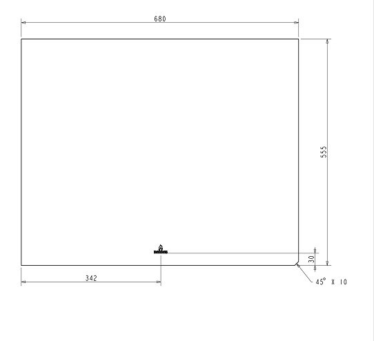 Vitre Escamo 90 dim. 555 x 680