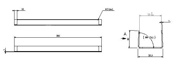 Support de déflecteur Escamolux/Slidebell  55/55