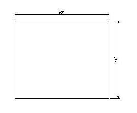Vitre Escamolux/Slidebell 70/55 dim. 651x542