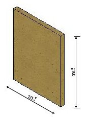 Vermiculite plaque de fond droite/gauche Escamolux 70/55-65